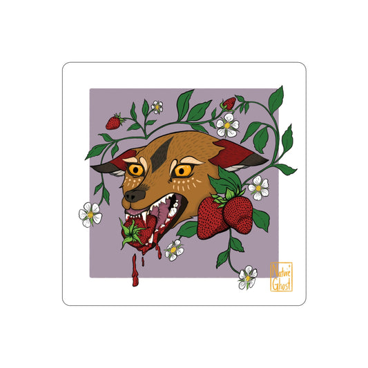 Coyote Strawberry Sticker